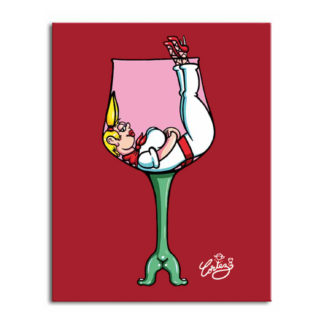 le verre à pied féminin dessin