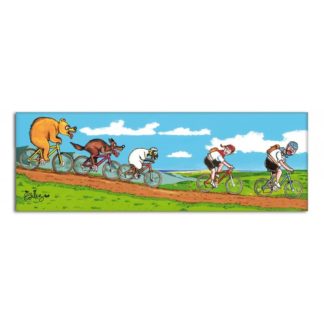 Course de VTT dessin Cortez humour