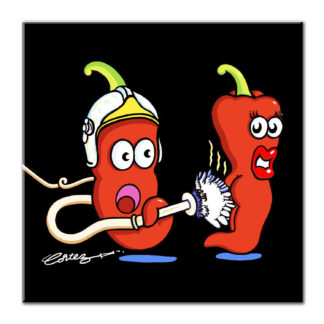 piment feu pompier humour dessin