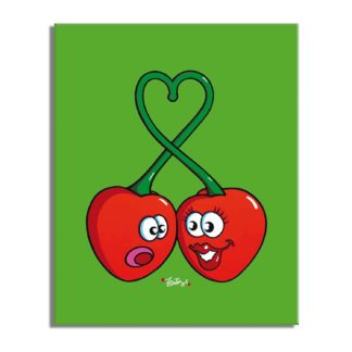 dessin cerises amoureuses coeur