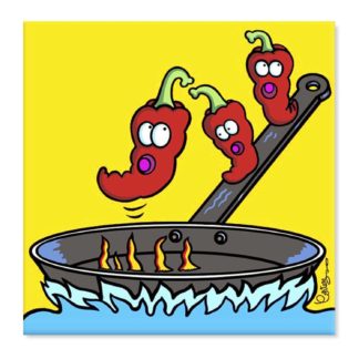 piment descente à la poêle humour dessin