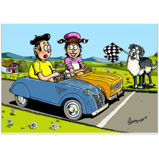 dessin voiture à pédale velomobile pedalcar