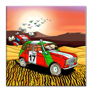 4L voiture livres dessin